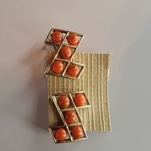 Vintage Orange Kramer Earrings